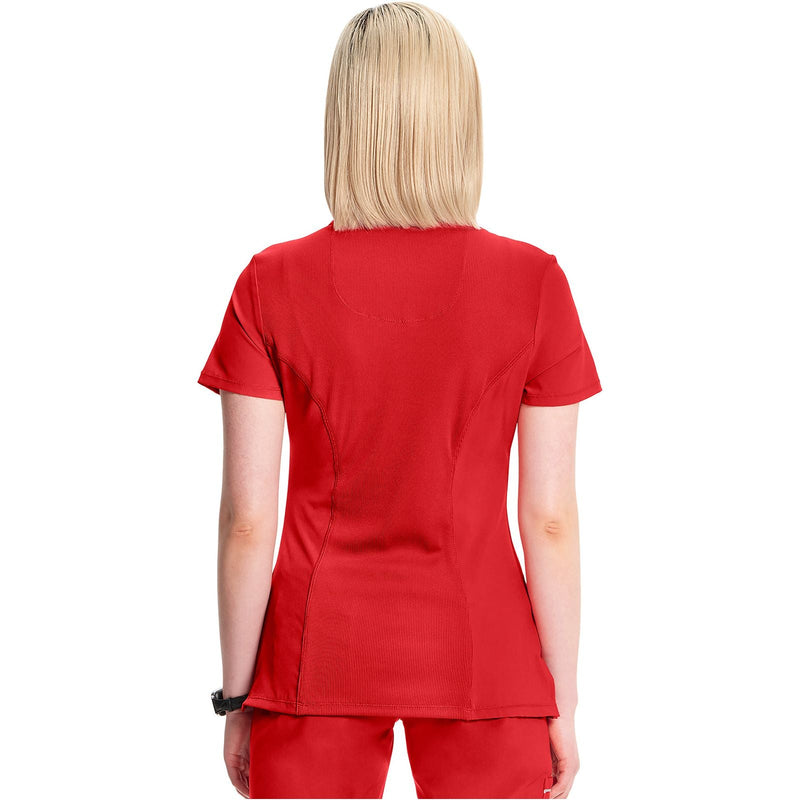 red - Mock Wrap Top