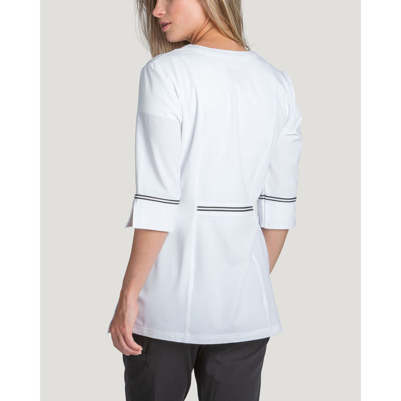 White - White Cross Marvella Women's 3 Pocket Zip Front Consultation Jacket for Healthcare Professionals