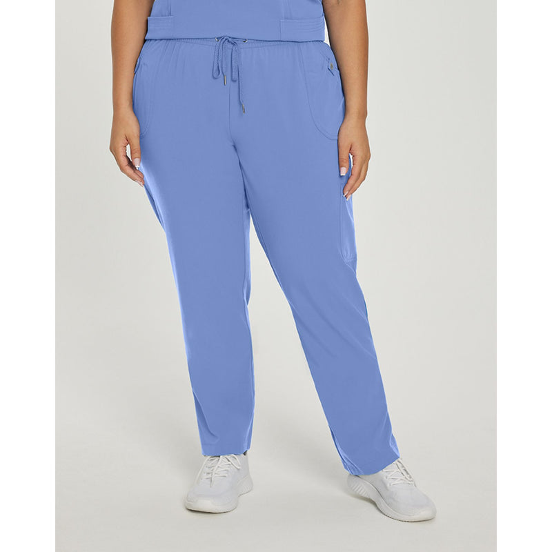 Ceilb - White Cross Women's Scrub Pants - Front View