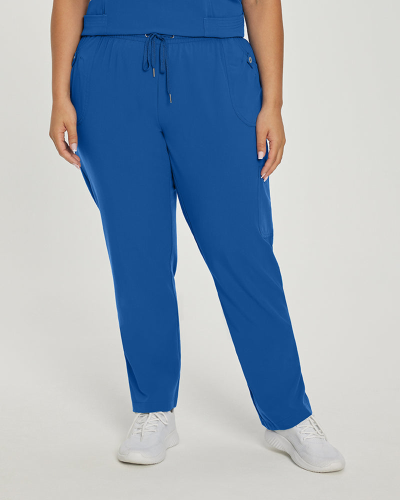 Royal Blue - White Cross Marvella Women's 3 Pocket Cargo Drawstring Scrub Pants for Nursing