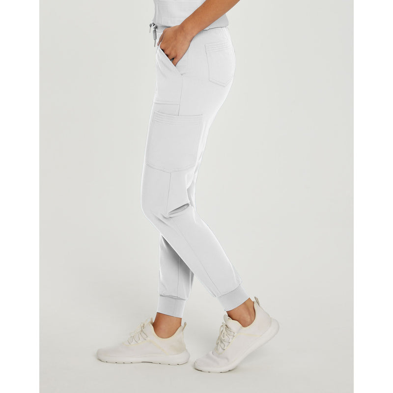 White - White Cross Women's Scrub Pants - Side View