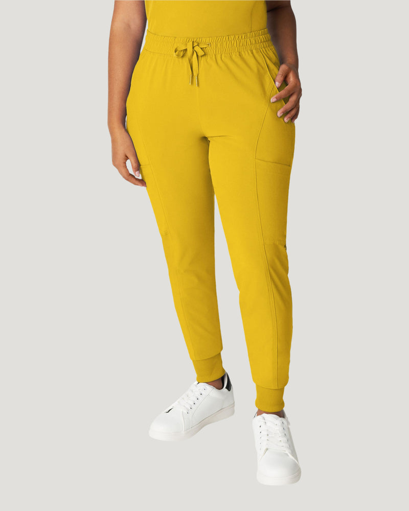 Fresh Sage - White Cross Fit Women's 4 Pocket Jogger Cargo Drawstring Scrub Pants for Nursing
