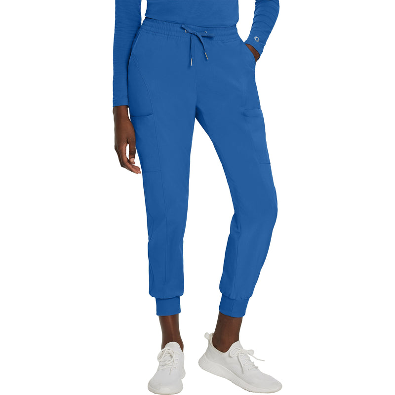 Royal Blue - White Cross Fit Women's 4 Pocket Jogger Cargo Drawstring Scrub Pants for Nursing