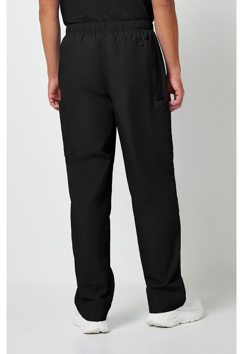 Black - Cherokee WW Originals Men Scrub Pants - Back View