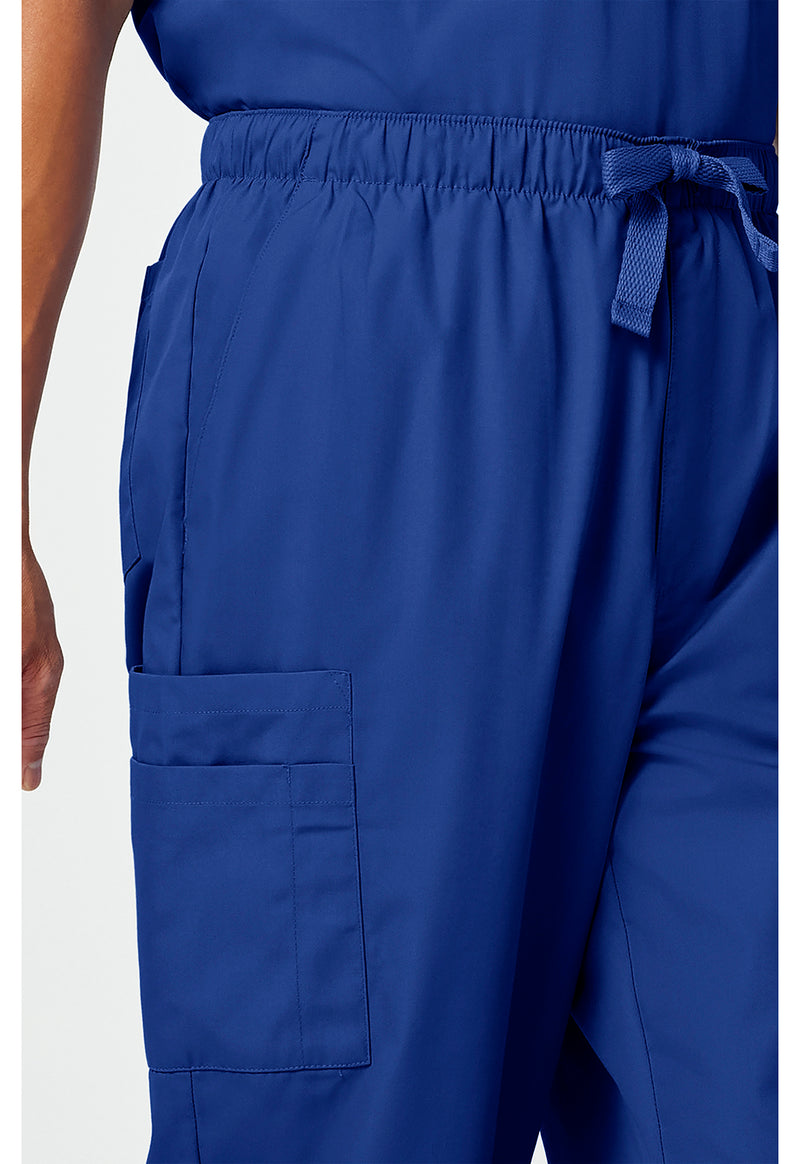 Galaxy Blue - Men's Fly Front Cargo Scrub Pants (View 3)