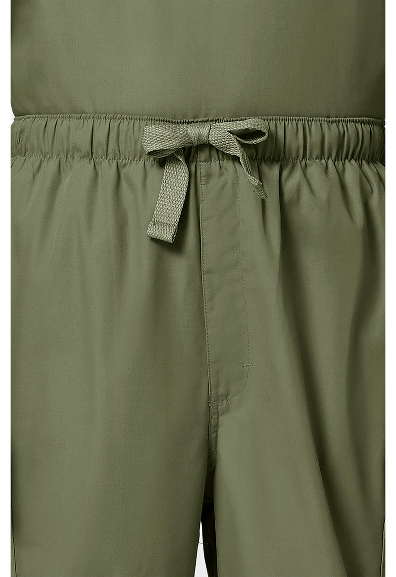 Olive - Men's Fly Front Cargo Scrub Pants (View 2)