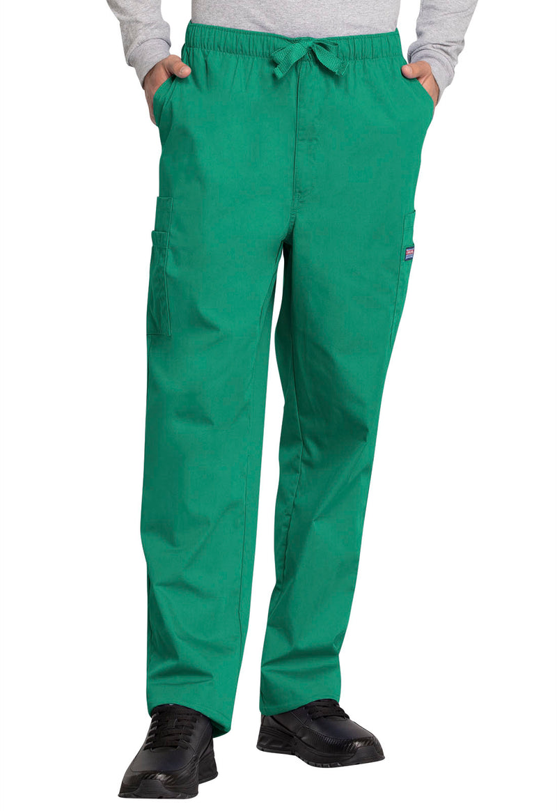 Surgical Green - Cherokee WW Originals Men Scrub Pants - Front View