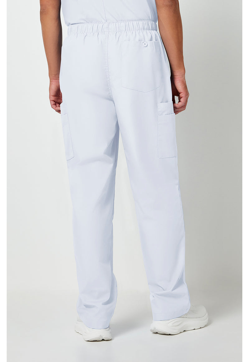 White - Cherokee WW Originals Men Scrub Pants - Back View