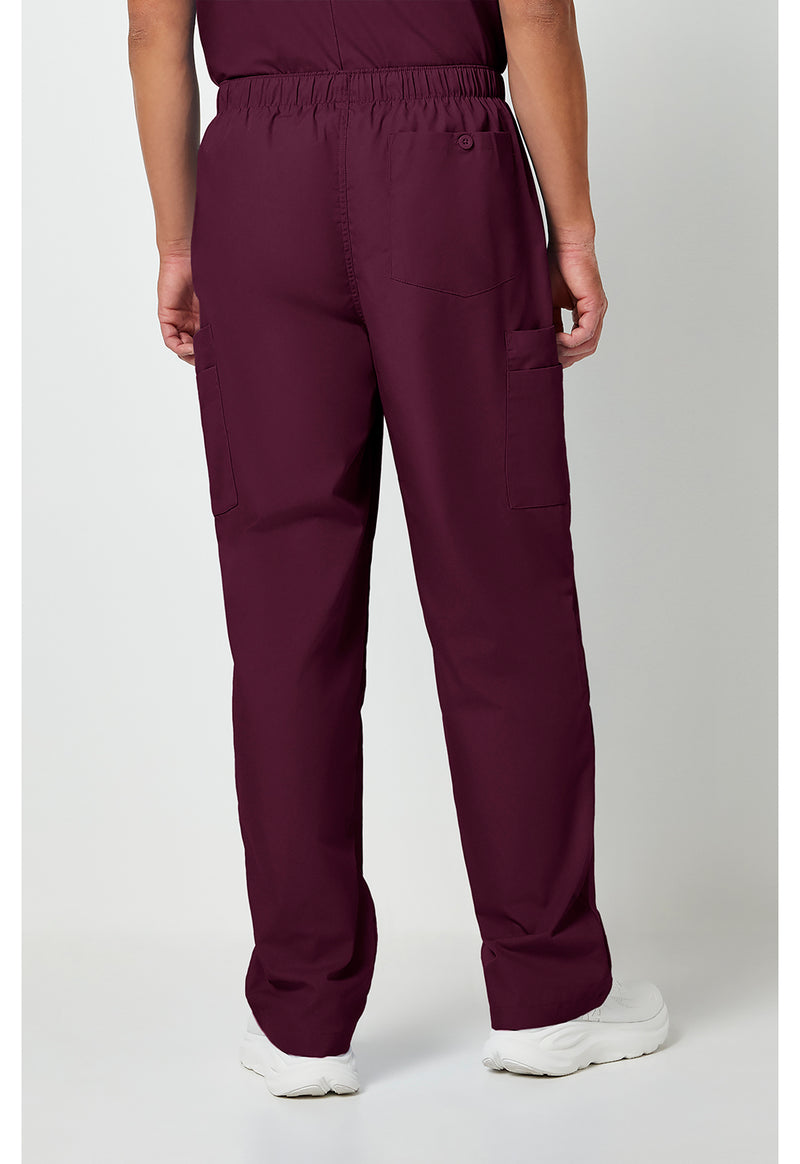 Wine - Cherokee WW Originals Men Scrub Pants - Back View