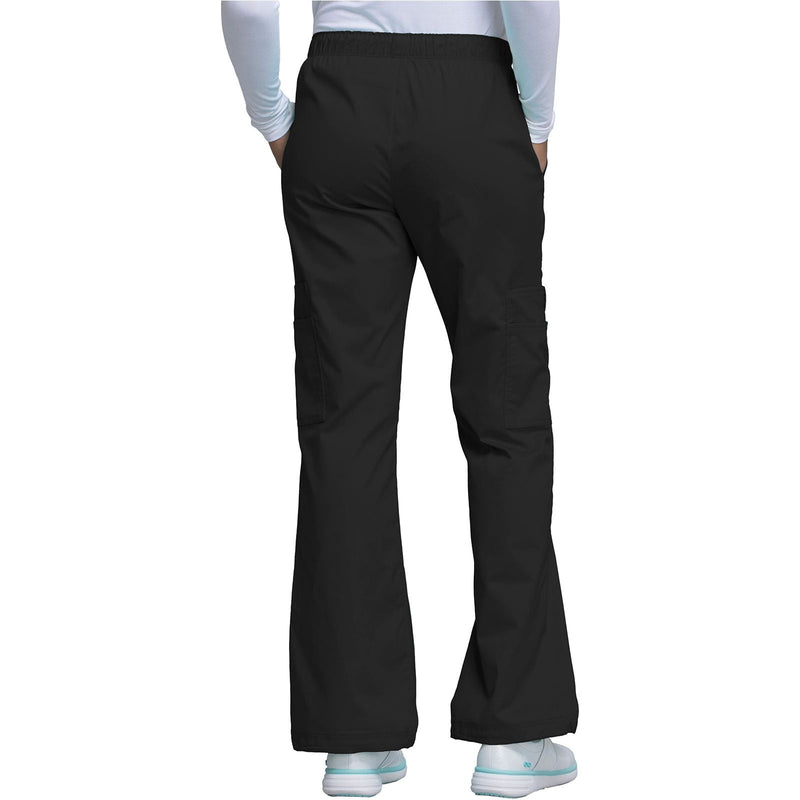 black - Mid Rise Pull-On Cargo Pant