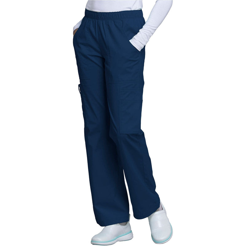navy - Mid Rise Pull-On Cargo Pant
