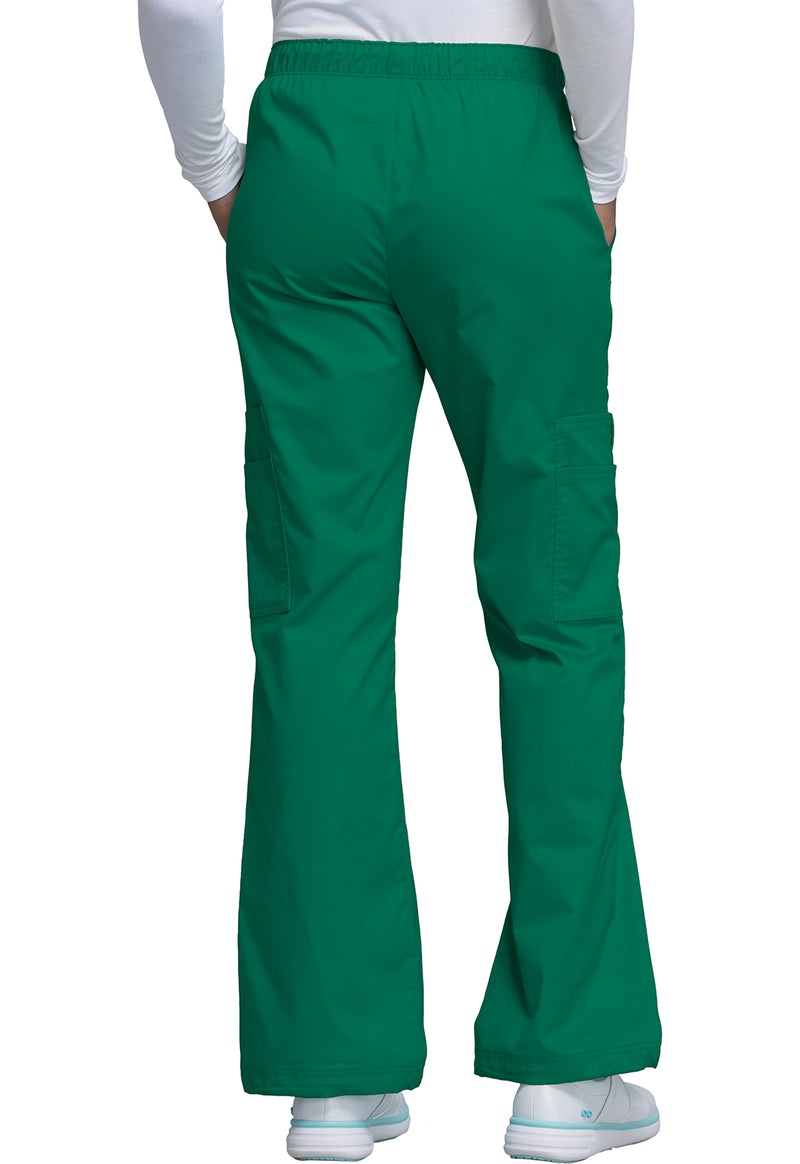 hunter green - Mid Rise Pull-On Cargo Pant (Back)
