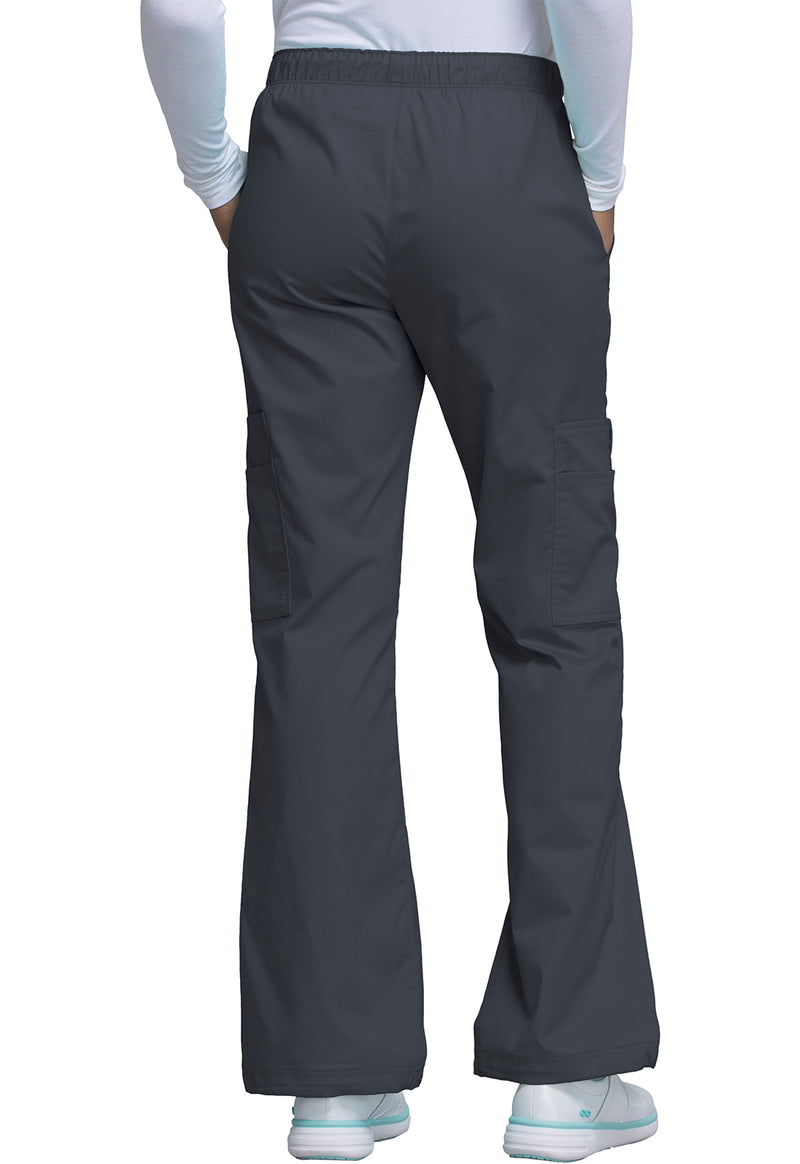 pewter - Mid Rise Pull-On Cargo Pant (Back)