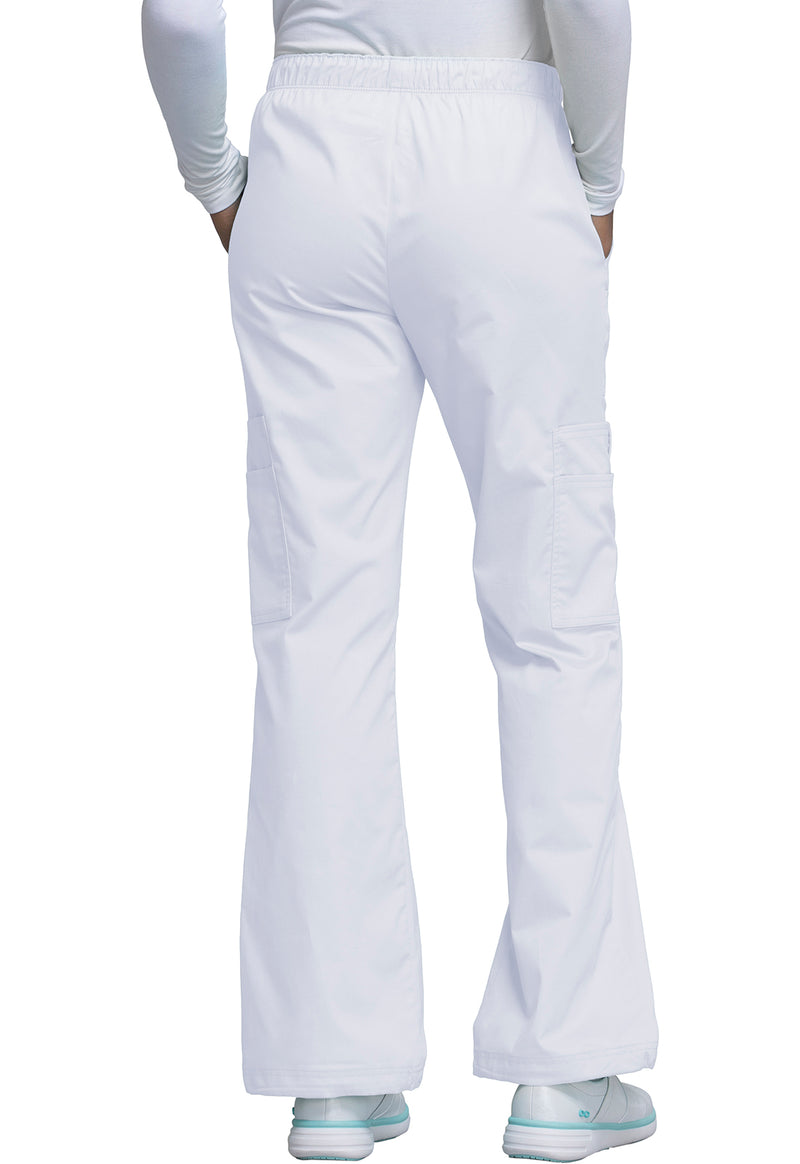 white - Mid Rise Pull-On Cargo Pant (Back)
