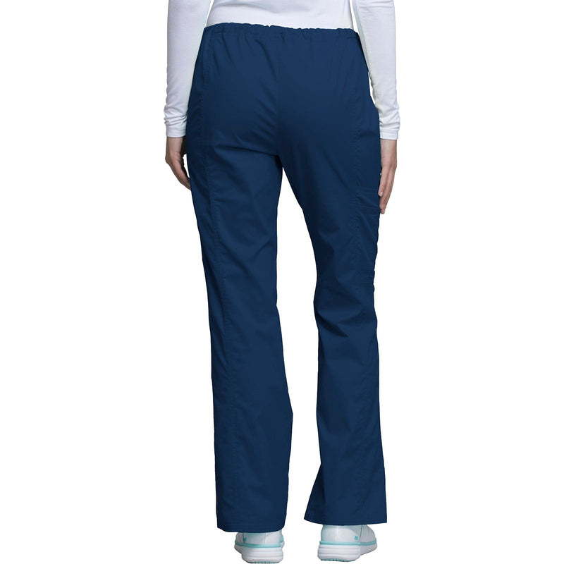 navy - Mid Rise Drawstring Cargo Pant