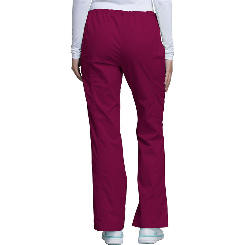 wine - Mid Rise Drawstring Cargo Pant