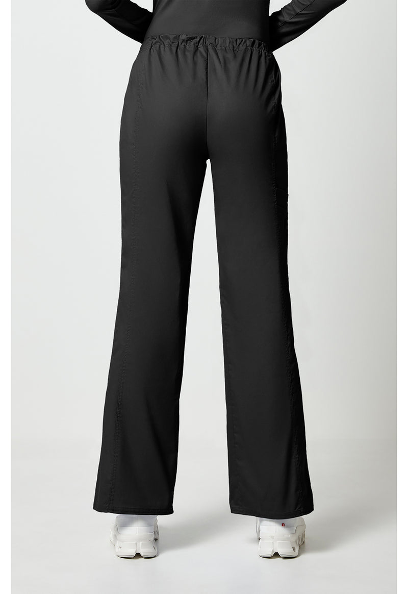 black - Mid Rise Drawstring Cargo Pant (Back)
