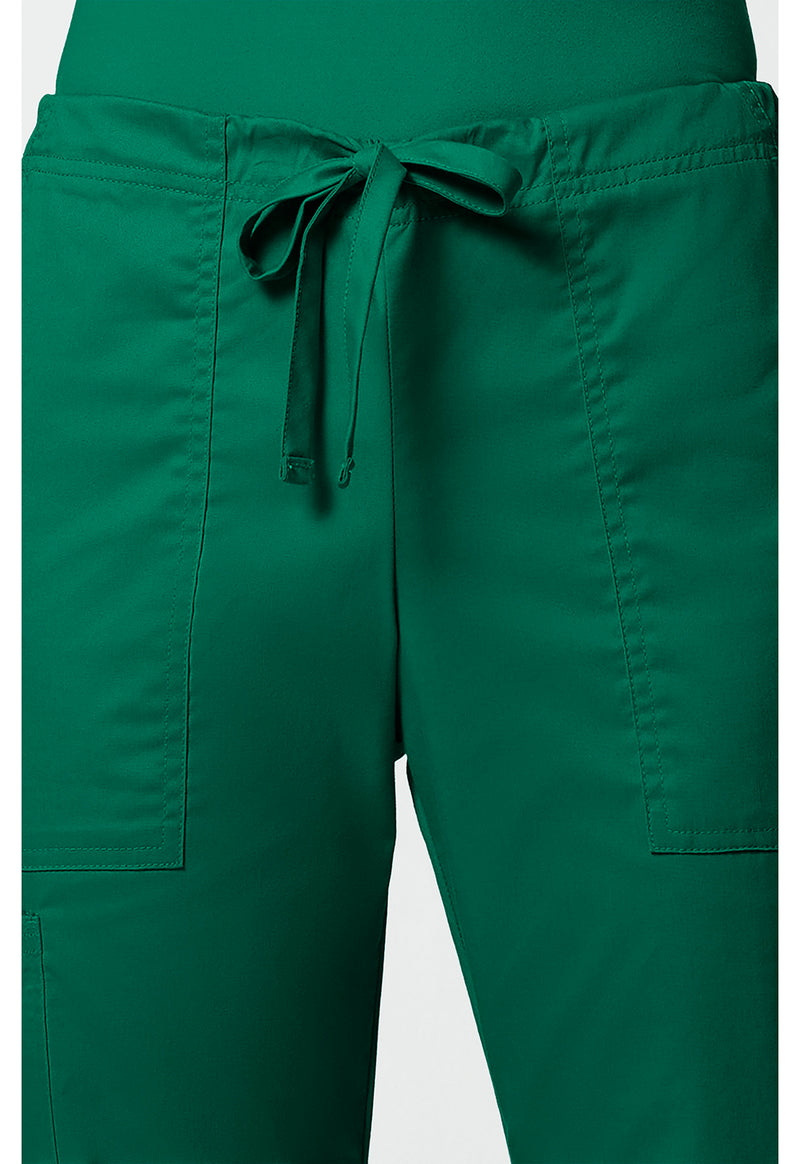 hunter green - Mid Rise Drawstring Cargo Pant (View 2)