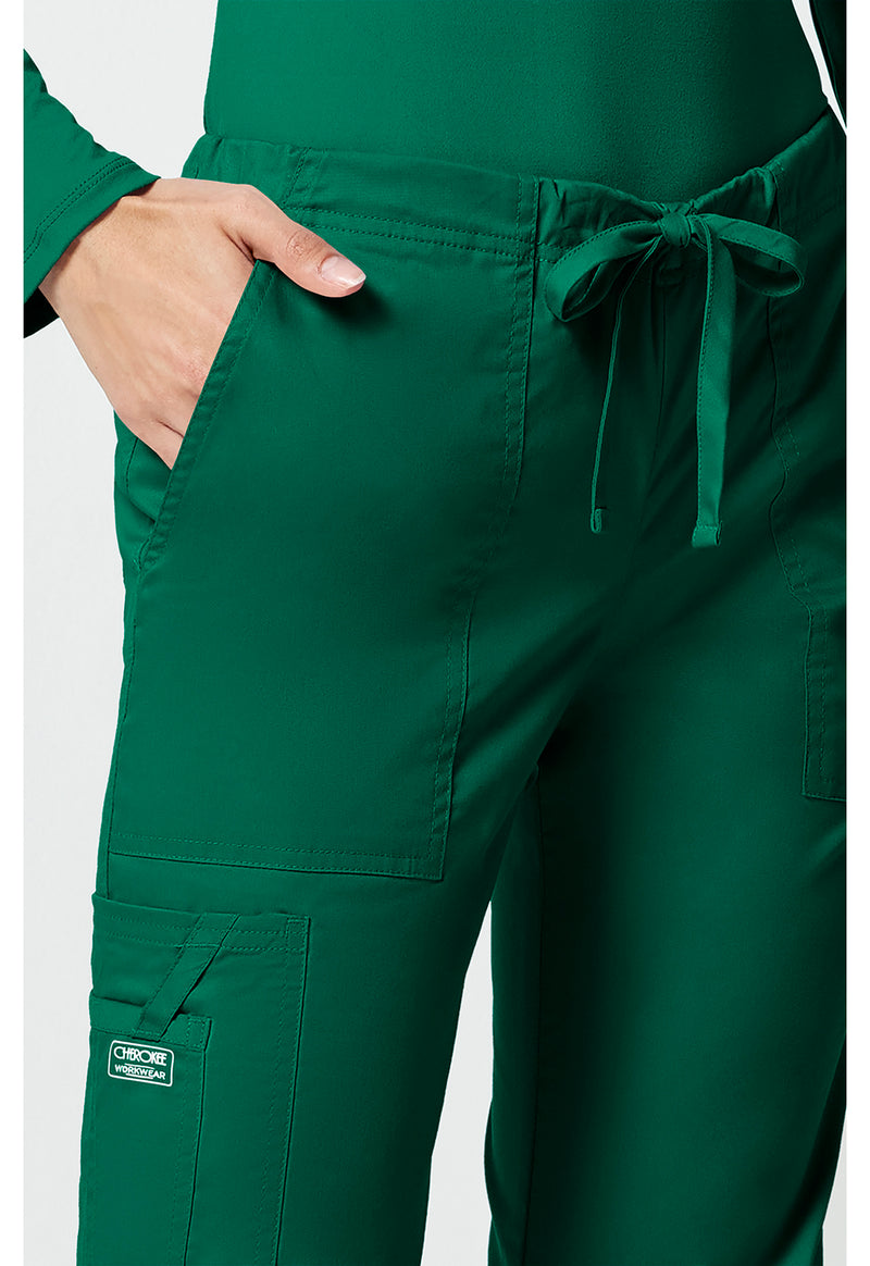 hunter green - Mid Rise Drawstring Cargo Pant (View 3)