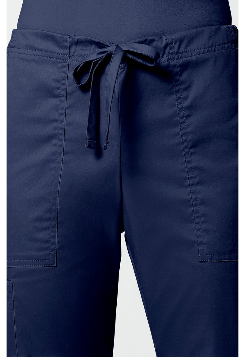 navy - Mid Rise Drawstring Cargo Pant (View 2)