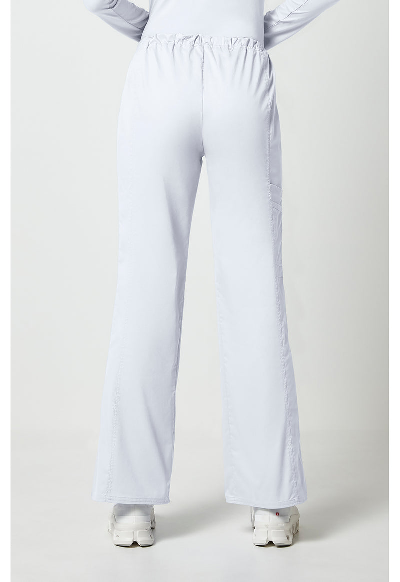 white - Mid Rise Drawstring Cargo Pant (Back)
