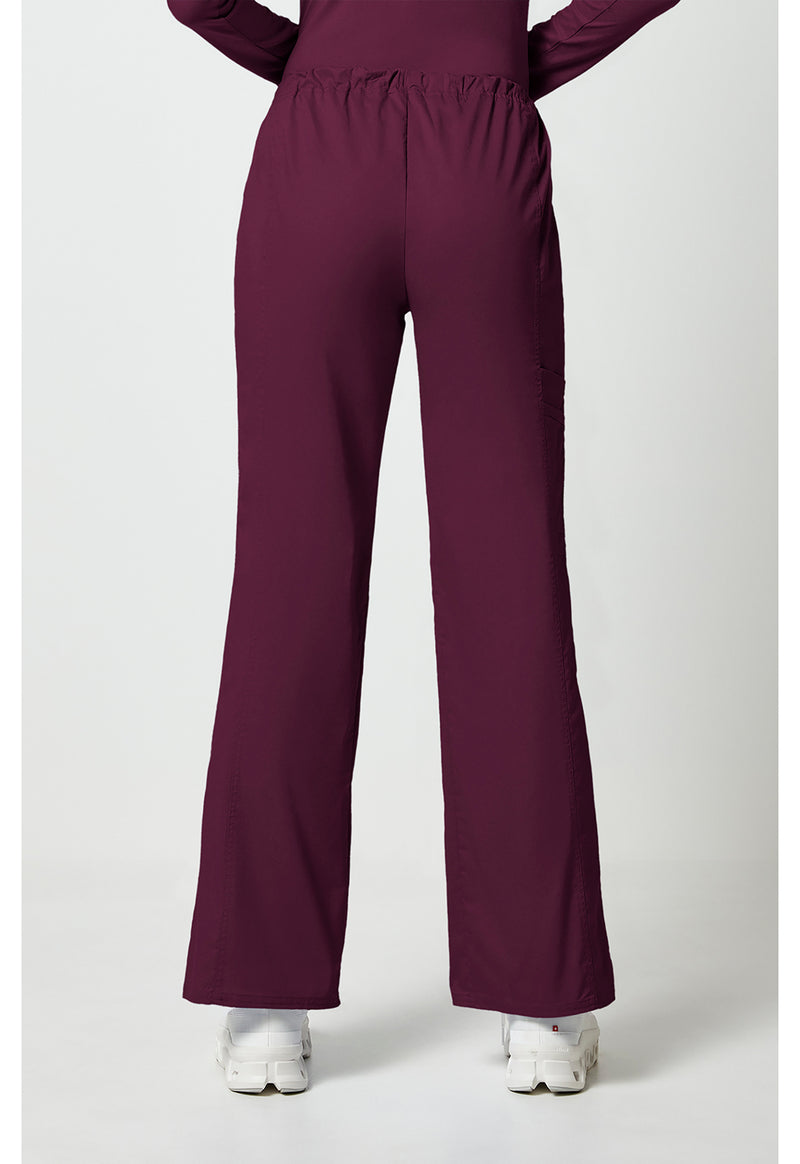 wine - Mid Rise Drawstring Cargo Pant (Back)