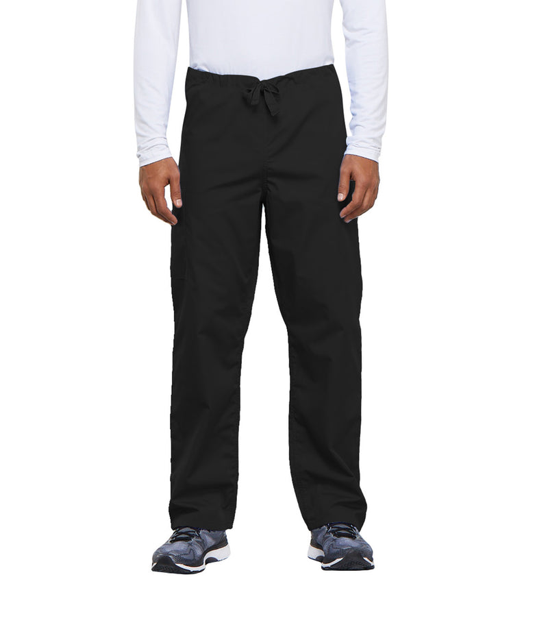 Black - Cherokee WW Originals Unisex Scrub Pants - Front View