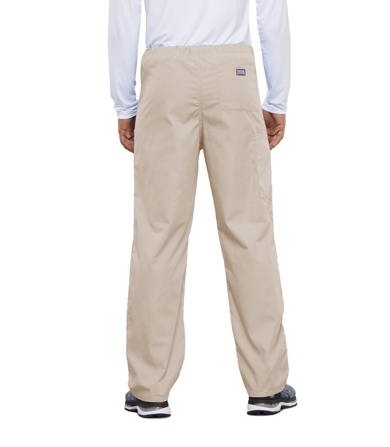 Khaki - Cherokee WW Originals Unisex Scrub Pants - Back View