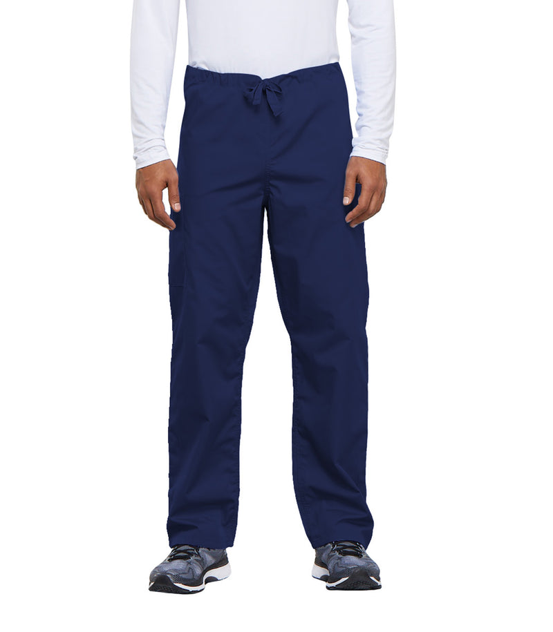 Navy - Cherokee WW Originals Unisex Scrub Pants - Front View