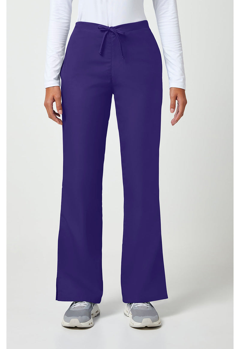 Grape - Women's Natural Rise Flare Leg Drawstring Scrub Pants
