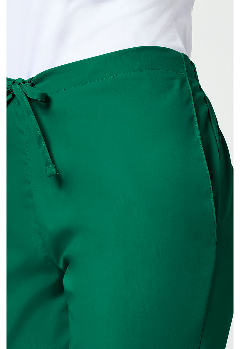 Hunter Green - Women's Natural Rise Flare Leg Drawstring Scrub Pants – Regular (View 4)