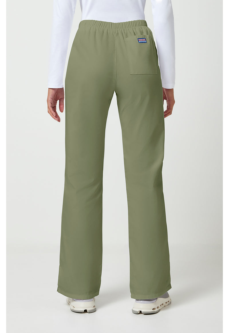 Olive - Cherokee WW Originals Women Scrub Pants - Back View