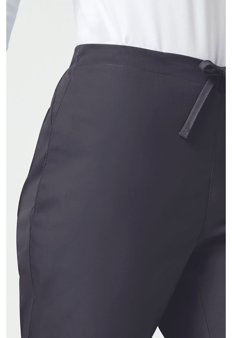 Pewter - Women's Natural Rise Flare Leg Drawstring Scrub Pants – Regular (View 3)