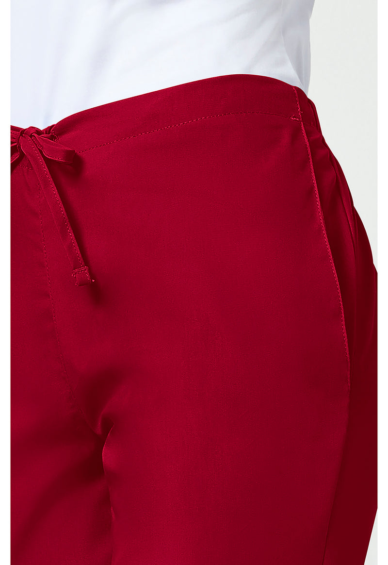 red - Natural Rise Flare Leg Drawstring Pant (View 4)