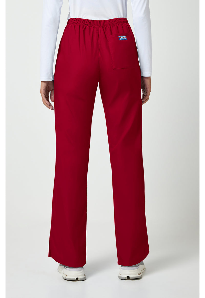 Red - Cherokee WW Originals Women Scrub Pants - Back View