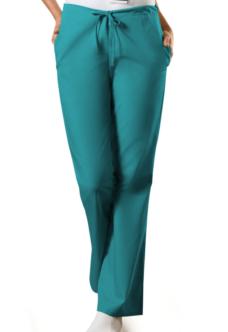 Teal Blue - Cherokee WW Originals Women Scrub Pants - Front View