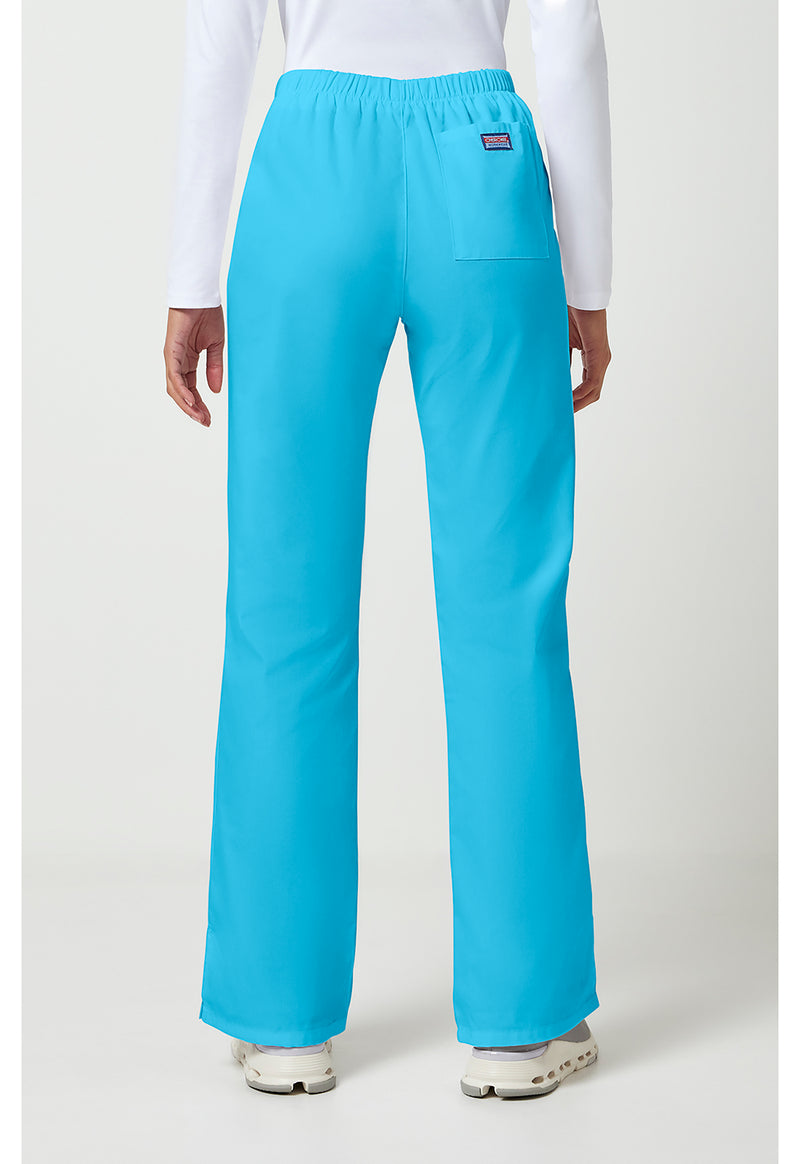 Turquoise - Cherokee WW Originals Women Scrub Pants - Back View