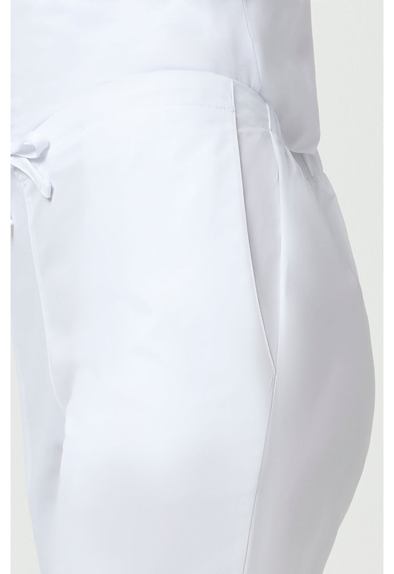white - Natural Rise Flare Leg Drawstring Pant (View 4)