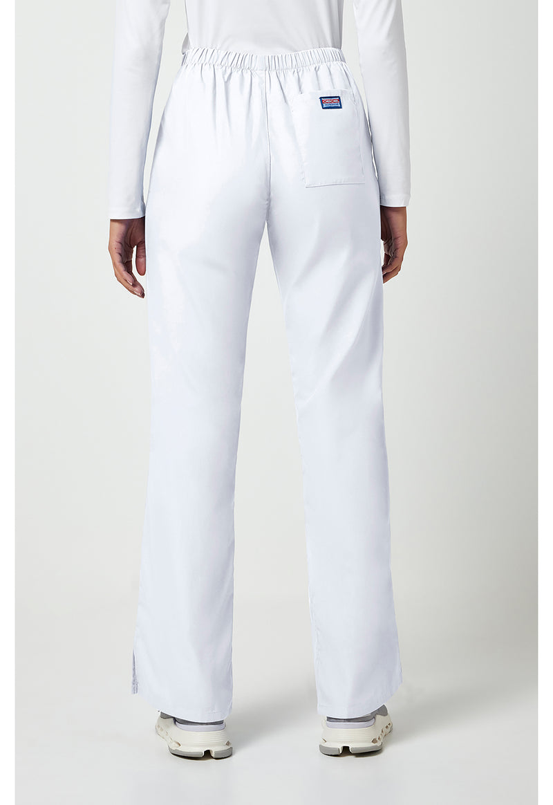 White - Cherokee WW Originals Women Scrub Pants - Back View