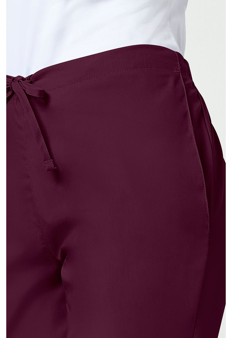 wine - Natural Rise Flare Leg Drawstring Pant (View 4)