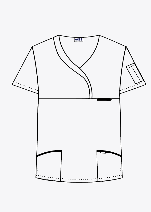 MOBB Ladies Sculpted Scrub Top 410T
