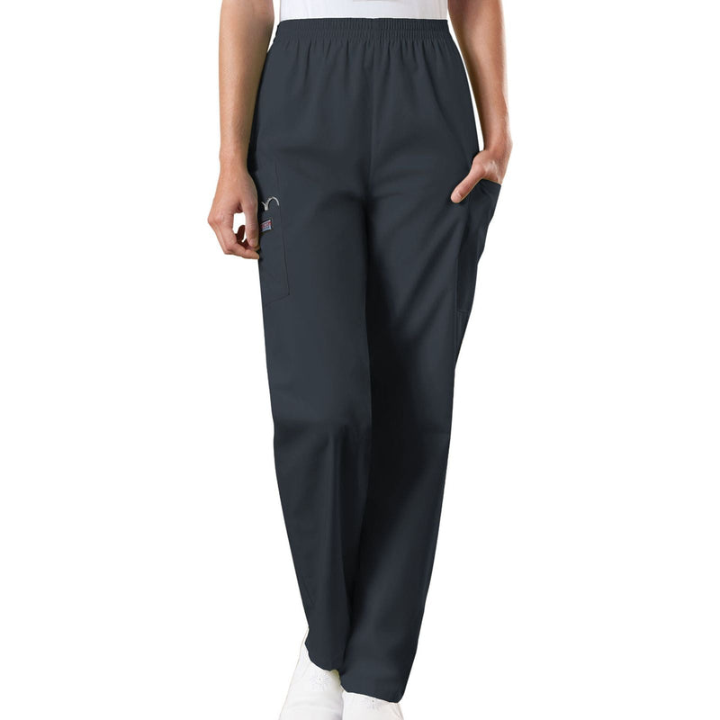 pewter - Natural Rise Tapered Pull-On Cargo Pant