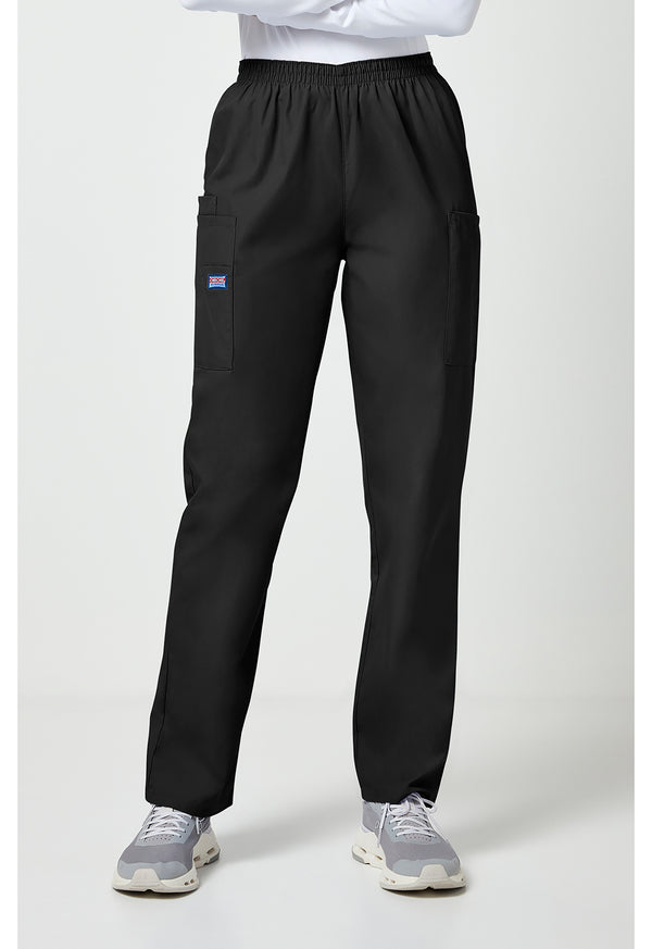 Women's Natural Rise Tapered Pull-On Cargo Scrub Pants