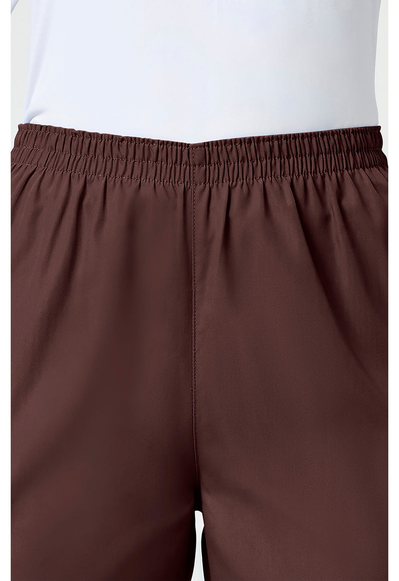 Chocolate - Women's Natural Rise Tapered Pull-On Cargo Scrub Pants – Regular (View 2)