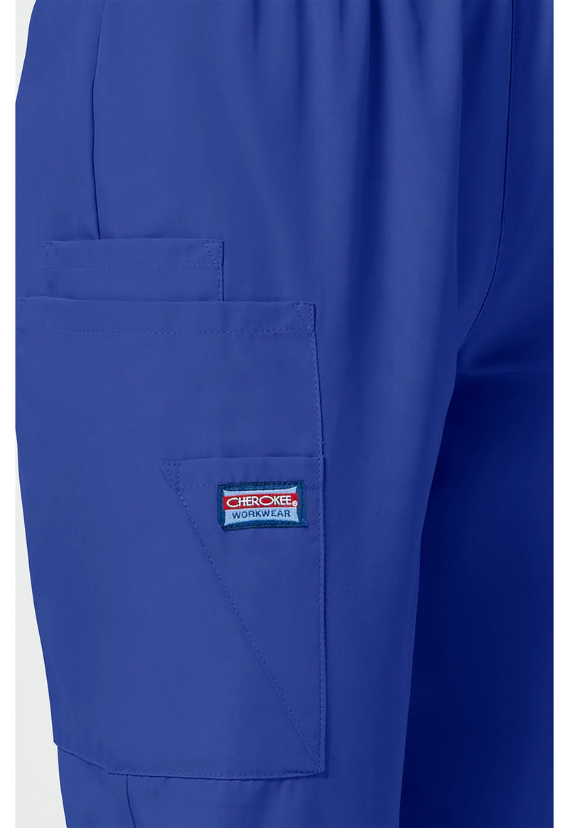 Galaxy Blue - Women's Natural Rise Tapered Pull-On Cargo Scrub Pants – Regular (View 3)