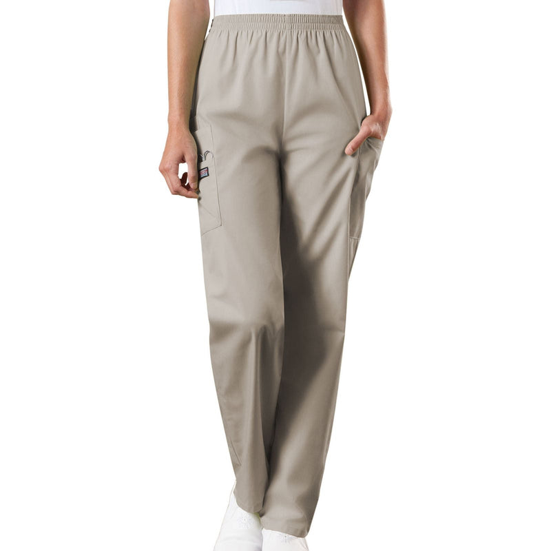 khaki - Natural Rise Tapered Pull-On Cargo Pant