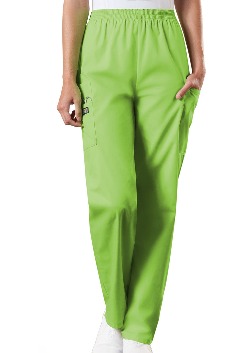 Lime Green - Cherokee WW Originals Women Scrub Pants - Front View