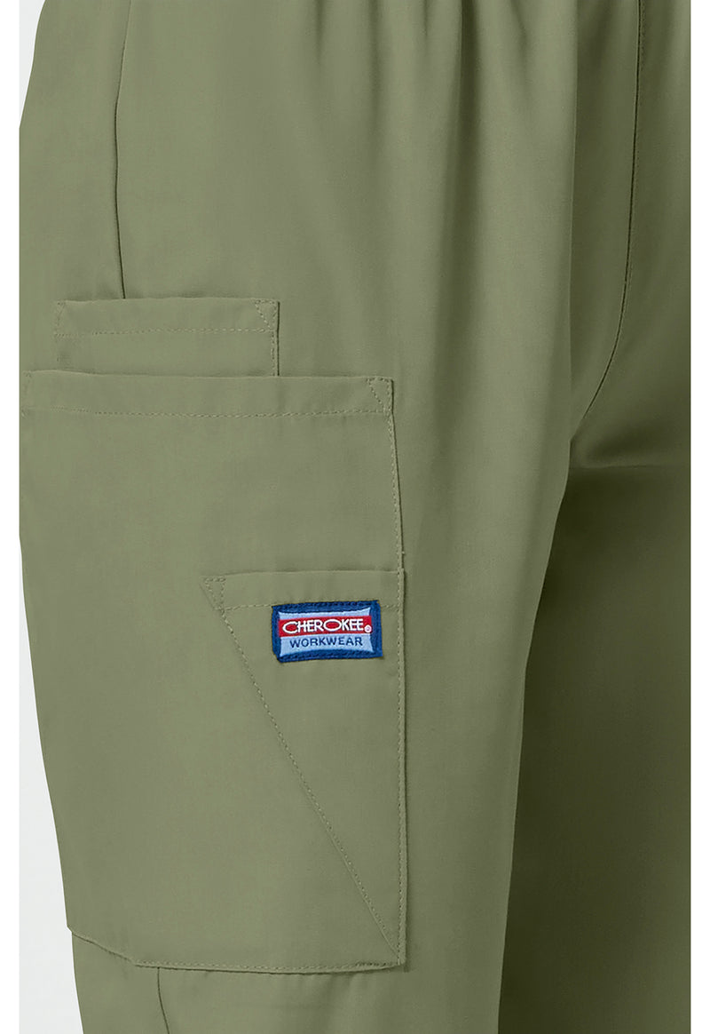 olive - Natural Rise Tapered Pull-On Cargo Pant (View 3)