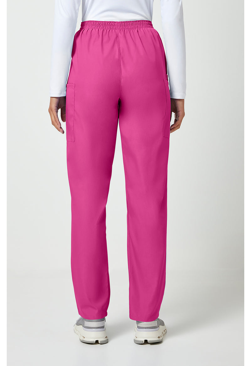 Shocking Pink - Cherokee WW Originals Women Scrub Pants - Back View