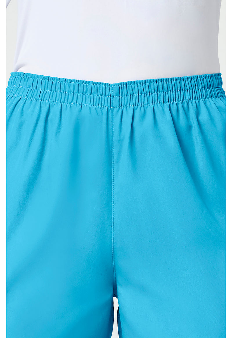 Turquoise - Women's Natural Rise Tapered Pull-On Cargo Scrub Pants – Regular (View 2)